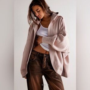 We the free forever yours oversized cardigan sweatshirt hood small Free people